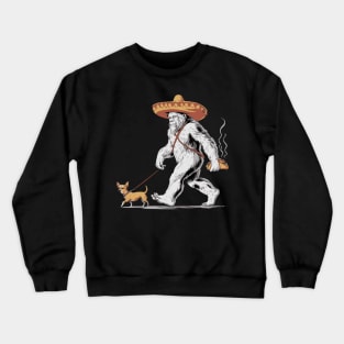 Bigfoot Sasquatch Taco Chihuahua Funny Cinco De Mayo Mexican Crewneck Sweatshirt